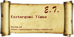 Esztergomi Tímea névjegykártya