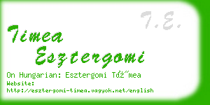 timea esztergomi business card